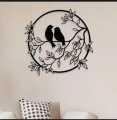 Wooden Birds Wall Decor Outdoor Wooden Wall Art, Birds on Branch Wooden Bird Wall Sculpture Wall Hanging Sign Wall Art Decor, Hanging Decorations for Room Bedroom etc. 