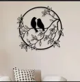 Wooden Birds Wall Decor Outdoor Wooden Wall Art, Birds on Branch Wooden Bird Wall Sculpture Wall Hanging Sign Wall Art Decor, Hanging Decorations for Room Bedroom etc. 