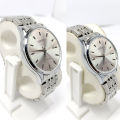 Couple Watches Branded Stainless Steel Fashion Quartz Waterproof Wrist Watch For Couple-Pack of 2. 