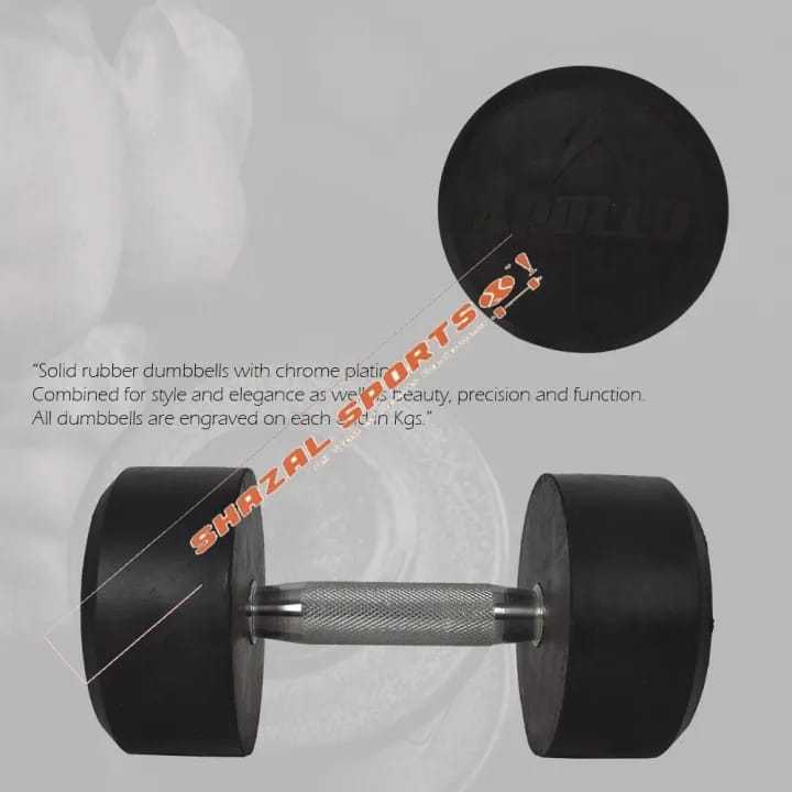 Product details of 10 kg Pair Top Quality Rubber Coated Dumbbell ...