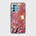Oppo Reno 5 5G Cover - SkinLee HQ Infinity Glass Case (Soft) - Pink blossoms Lanterns - SKINLEE-594-1-950-682. 