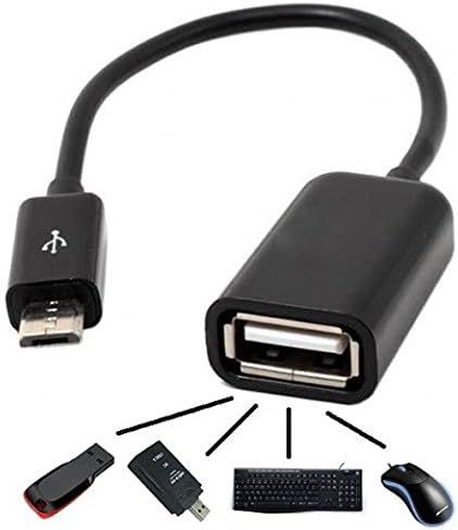 Micro USB 2.0 OTG Cable, On The Go Adapter, Male Micro USB to Female USB for LG G4,Samsung S6 Edge S4 S3 Android Smart Phones Tablets with OTG Function by Master Cables