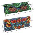 QTriangle Portable Folding Glasses Case Hard Cartoon Animal Print Pattern Glasses Storage Box Magnetic Leather Case For Eyeglass. 