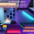 50+50 cm LED Lights for Double rolls Bedroom,  Sync Color Changing,Ultra Long RGB 5050 Led Strip Lights with 20Keys IR Remote for Christmas Room Home Decoration UL Power Supply for Home Room Party TV Bedroom. 