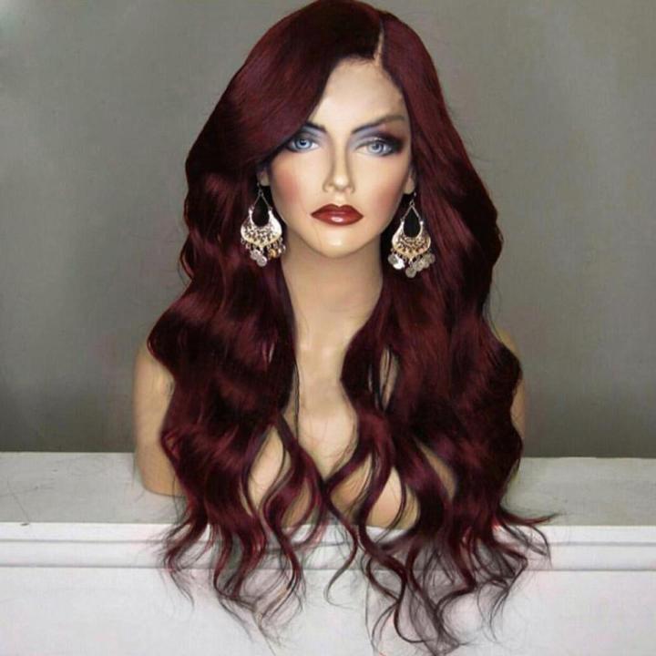 Long red wig cosplay best sale