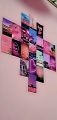 Pink Aesthetic Wall Collage Kit 21 Photo Cards 4x6 Inches for Room Decor Customizable. 