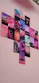 Pink Aesthetic Wall Collage Kit 21 Photo Cards 4x6 Inches for Room Decor Customizable. 