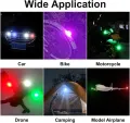 1 PC Wireless LED Strobe Light with Remote Control, High Brightness 7 Colors USB Charging Led Drone Anti-Collision Lights Night Warning Car Light for Motorcycle Aircraft Bike RC. 