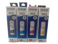 Epson 003 Original Ink Bottle set(Black/Cyan/Yellow/Magenta)(L3110/L3150/L3250 Printer). 