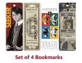 4 Pcs Harry Potter Bookmarks Set of 4 Book Marks For Book Lovers - JangoMango Store. 
