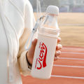 650ml plastic water cup Internet celebrity same style Coke bottle detachable cup anti-leak cup sports water bottle cup with handle. 