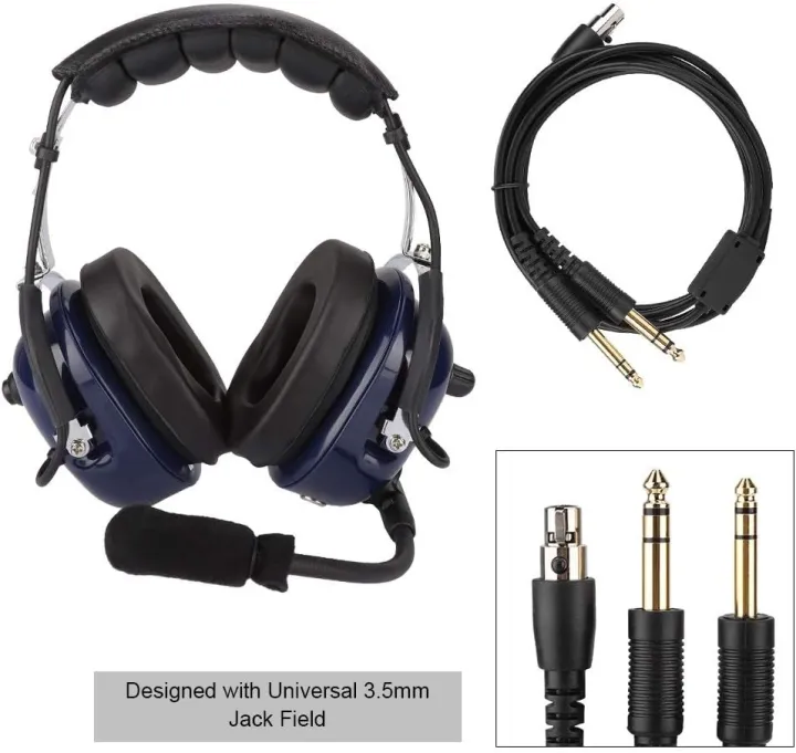 Aviation%20Headset,%20Pilot%20Headset,%20General%203.5mm%20Dual%20Plug%20Noise%20Cancelling%20Headset%20Blue%20-%20Image%205