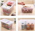 Pack of 3 Fridge Organizer Fresh Spacer Layer Storage Rack Drawer Basket Refrigerator Pull-out Drawers Fridge Freezer Storage Organizer Box with Lid and Handle Door Freezer Container Box Kitchen Organizer Plastic Basket Fruits Vegetable Basket. 