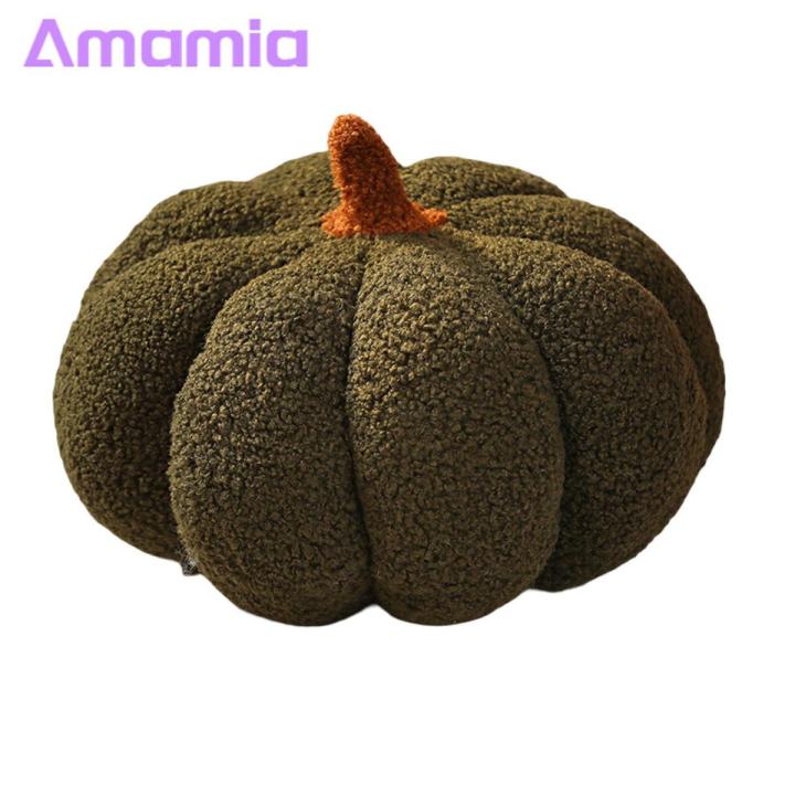 Amamia Pumpkin Throw Pillow Soft Pumpkin Stuffed Toy Halloween Decoration