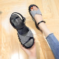 IELGY cake thick-soled sandals women's niche ladies all-match flat-bottom sports temperament women's shoes. 