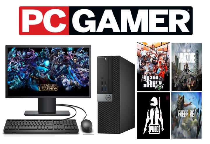 Optiplex 7040 SFF full Gaming pc Intel Core i5 6th Generation 3.20 GHz, 8GB DDR4 RAM, 500GB HHD, 128 SSD , 19 inch LED Screen 2GB graphic Card GTA 5 & PUBG or Call Of Duty Games Installed