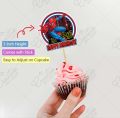 Spiderman Theme Cupcake Toppers Pack of 12 Perfect for Birthday Party Celebration & cake Decoration Supplies. 