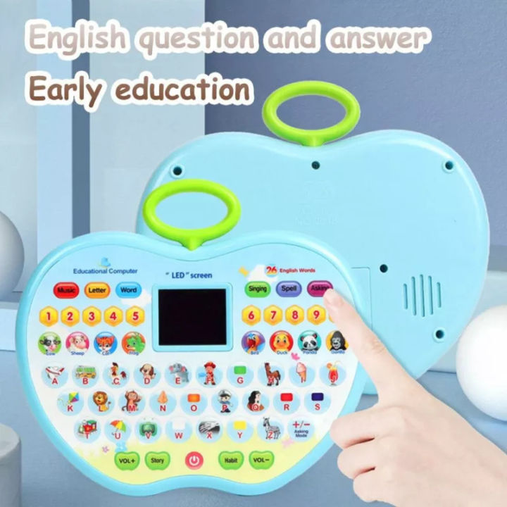 Apple Shape Educational Computer Laptop Toy for Kids LED Display and ...