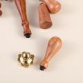Wedding Invitation Printing DIY Craft Wood Handle Wood Color Wax Sealing Stamp Paint Seal. 