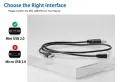 USB 2.0 A to Mini B 5-Pin Data Sync Cable Black. 
