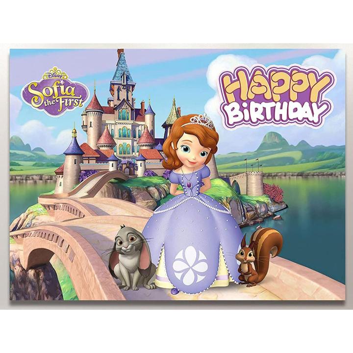 PRINCESS SOFIA THEME BIRTHDAY PARTY BANNER ( 36 INCHES X 24 INCHES )