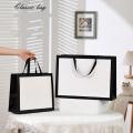 Handbag Creative Flower Gift Bag Kraft Paper Bag Gift Packaging Bag Black White. 