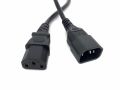 IEC C13 to IEC C14 (Male to Female) Power Cord , Power Cord Extension Cable, IEC male to IEC female (C13-C14)   Black (Branded). 