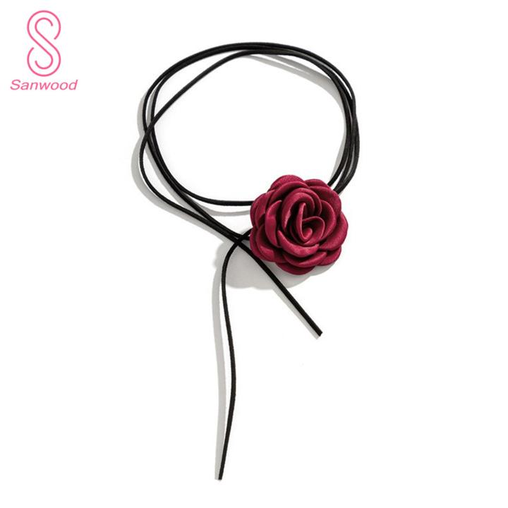 Vintage Flower Necklace Vintage Floral Lace Choker Necklace Adjustable Strappy Collar for Women Elegant Party Jewelry Buyers' Favorite Flower Necklace