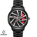 Wheel Watch Rotation Smart Watch for Boys Men Creative Fashion Men Stainless Steel Rotating dial 360 spin watch. 