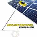 Solar Panel Cleaning Brush with Water System, 12 FT Adjustable non-magnetic STAINLESS STEEL Rod, Solar Panel Cleaning Brush and Outdoor Window Washing Brush. 