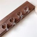 Punk Cool Hip Pop Rings Multi-layer Adjustable Chain Four Open Finger Rings Alloy Rings for Women Party Gift. 
