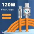 3 in 1 120W 6A Fast Power Type C Cable Micro USB for iPhone Power Cable for Samsung Huawei Phone Charger USB Cable. 