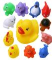 Pack Of 12 - Cute Soft Rubber Sqeeze Float Sound Toys. 
