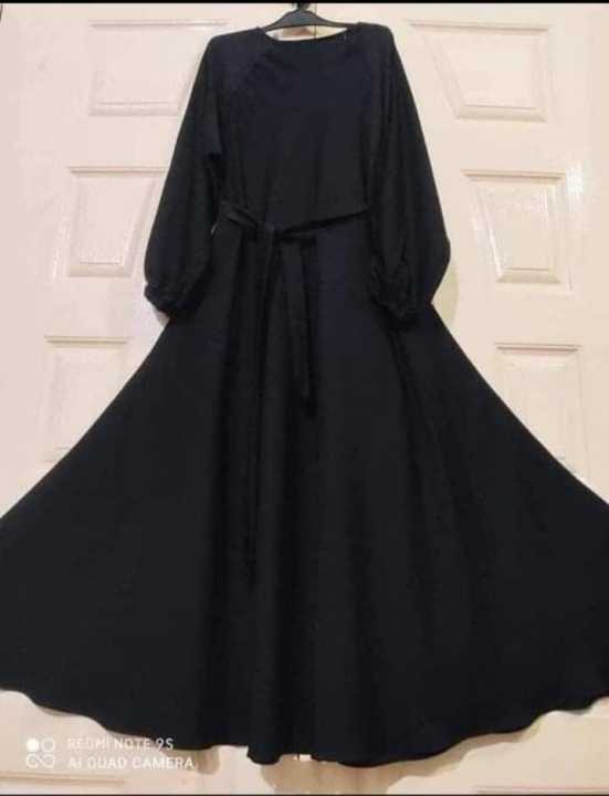 Maxi Belt Abaya Nida Fabric/Big Bottom Flare (Airline) Abaya/Nida Fabric/