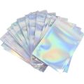 20pcs Iridescent Zip Lock Bags Pouches Cosmetic Plastic Laser Holographic Makeup Storage Bag Hologram Zipper Bags Gift Packaging. 