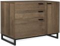 Wooden Sideboard Cabinet with 3 Drawers and Side Cabinet - Rectangular Design. 
