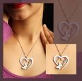 BUTTERFLY HEART COUPLE NAME NECKLACE. 