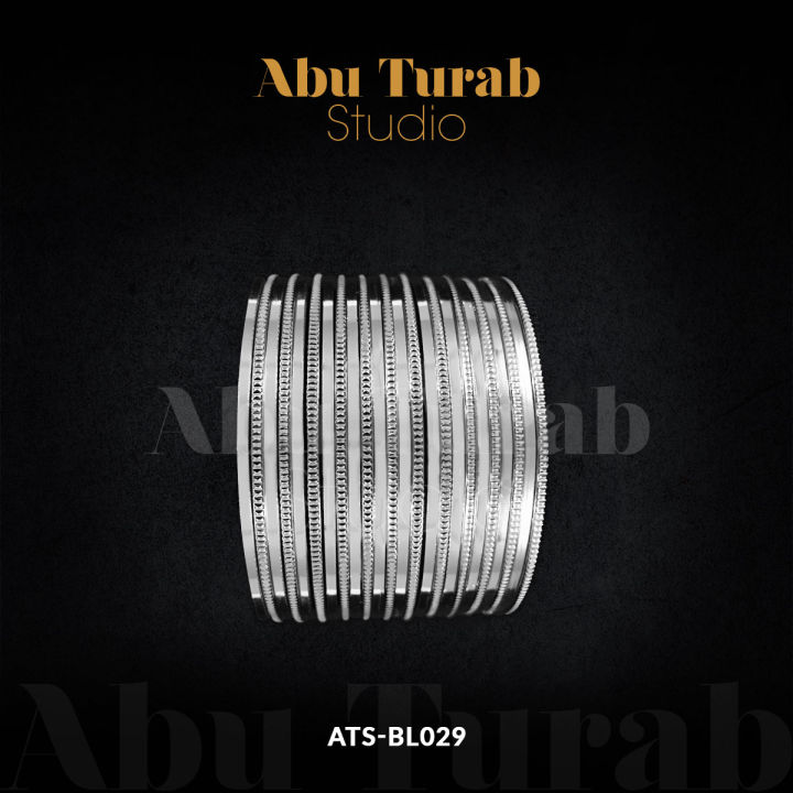 Abu Turab Studio - Sai Black Colour Oxidised Antique Metal Casual Wear Bangles | Party /Wedding Bangles Set (24pieces)