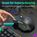 3200 DPI Gaming Mouse With 7 Programmable Buttons - 7 Light RGB Gaming Mouse USB Wired For PC, Laptop, Pubg Mobile, Free Fire. Minecraft By Funbug. 