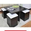 Dream-dining table or center table with 4 seats-TWDT12-Black. 