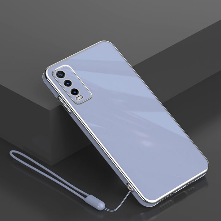 For%20Vivo%20Y20%202021%20Cover%20with%20Wrist%20Strap%20Fashion%20Shiny%20Plating%20Square%20Bumper%20Girls%20Phone%20Case%20Soft%20TPU%20Silicone%20Shockproof%20Protective%20Back%20Cover%20-%20Image%203