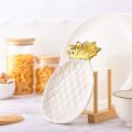 New Pineapple Spoon Rest 7.6 X 5.2 Inches Ceramic Spoon Holder White Utensil Rest Stove Top. 