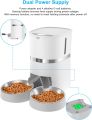 Smart Automatic Cat Feeder - App Control 3.8L Timed Pet Feeder Dry Food Dispenser for Cats & Dogs - Programmable Portion Control - 10s Meal Call / 1-6 Meals per Day / Dual Power / Stainless Bowl / Wifi. 