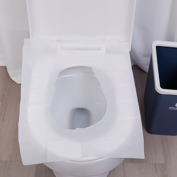 20 and 30 Pieces Disposable Toilet Seat Cover Mat Portable 100% Waterproof Safety Toilet Seat Pad for Travel/Camping Bathroom Accessories