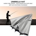 Outdoor Handfree Umbrella Cap Fishing Hat Waterproof UV Protection Lightweight. 