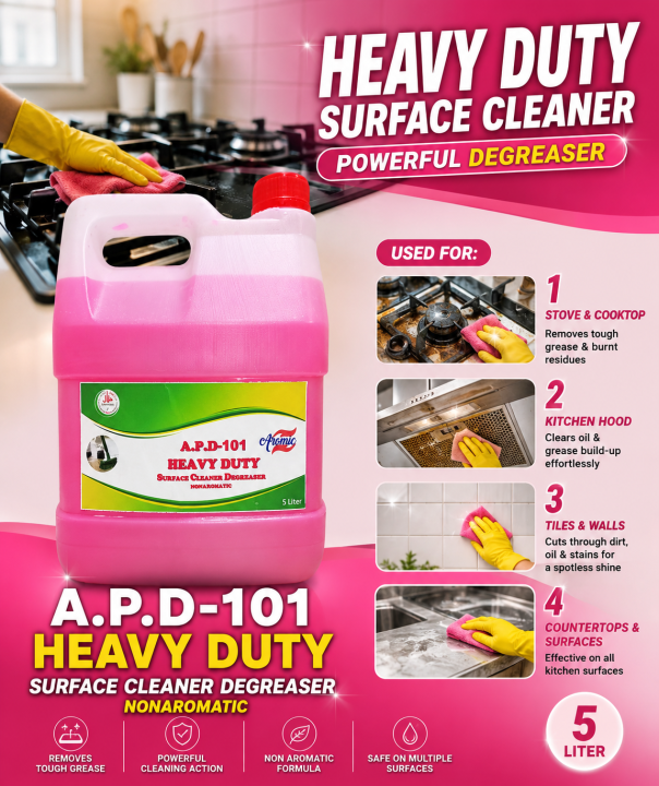 AROMIC Heavy Duty Hard Surface Cleaner & Degreaser 5L | Powerful Multi ...