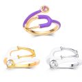 Medical Stethoscope Ring Creative New Fashionable Personalized Medical Equipment Enamel Ring Party Jewelry Gifts. 