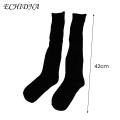 ECHIDNA Women Knitted Stockings Japanese Style Warm Winter Calf Socks for Women Anti-slip Elastic School Girl Stockings less Than Women Long Socks. 