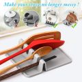 Kitchen Spoon Holders Fork Spatula Rack Shelf Tong Hooks Organizer Plastic Spoon Rest Mat With Drip Pad Chopsticks Holder Non Slip Spoons Pad Kitchen Utensil Silicone Utensil Heat Resistant Kitchen Gadgets And Cooking Tools. 