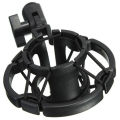 Universal Professional Condenser Microphone Mic Shock Mount Holder Studio Recording Bracket For Large Diaphram Mic Clip Black. 